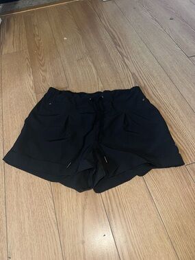 Women's Black Drawstring Casual Shorts